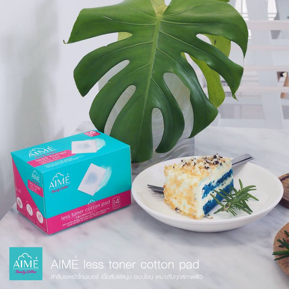 AIME Less Toner 80Pcs , สำลีแผ่น , สำลีเช็คเมคอัพ , สำลีเช็คเครื่องสำอาง , สำลีสำหรับเช็ดโทนเนอร์ , AIME , AIME Less Toner 