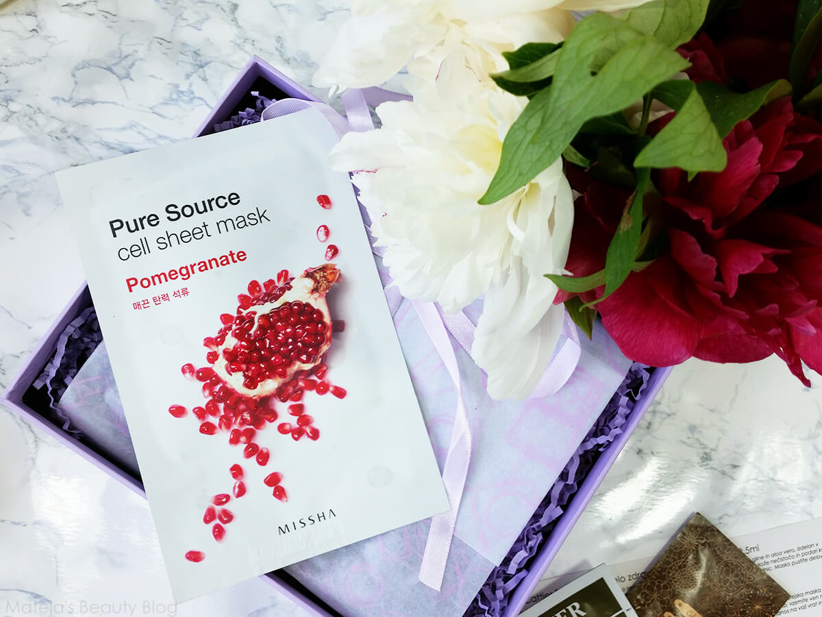 Pure Source Cell Sheet Mask,Pure Source Cell Sheet Mask-Pomegranate, มาส์กทับทิม,แผ่นมาส์กหน้า,misshaแผ่นมาส์กหน้า,Missha.มิชช่า