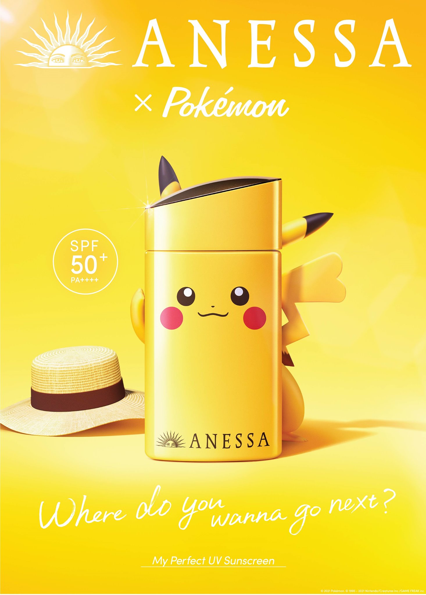 ANESSA Perfect UV Sunscreen Skincare Milk SPF 50+++ ( Pikachu Pokemon Limited Edition) 60 ml 