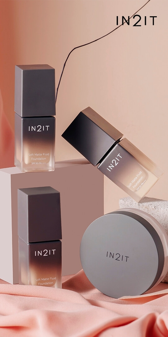 IN2IT,IN2IT Soft Matte Fluid Foundation SPF30 PA+++,Soft Matte Fluid Foundation SPF30 PA+++,ครีมรองพื้น,ครีมรองพื้นเนื้อน้ำ