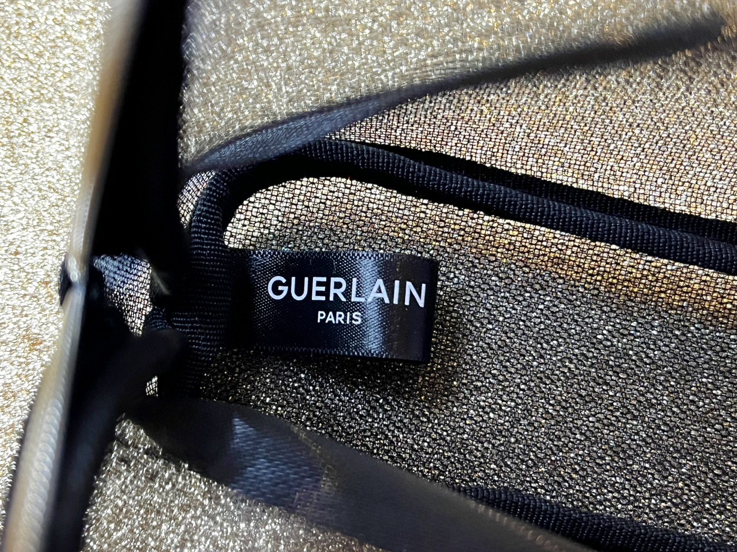 Guerlain Black Mesh Makeup Pouch